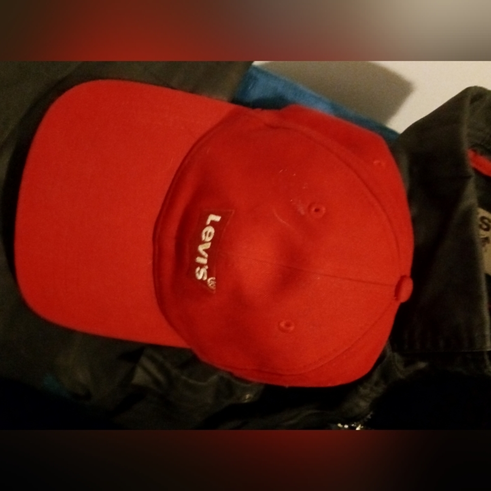 Red Levi's hat
